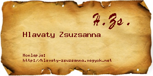 Hlavaty Zsuzsanna névjegykártya